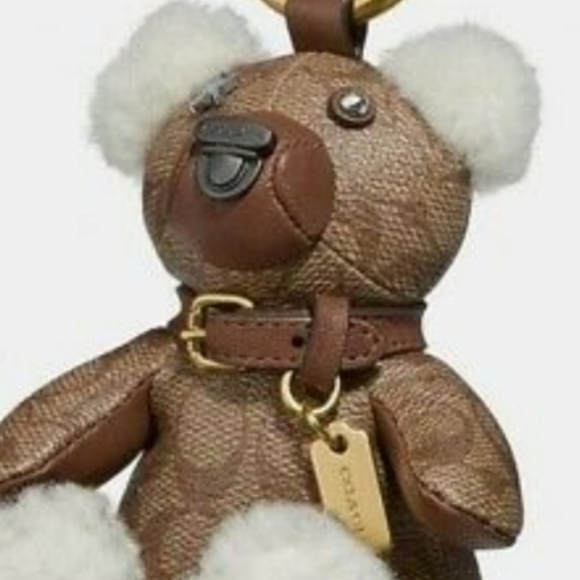 Coach Bear Charm NWT Designer Keychain Signature - Picture 2 of 5